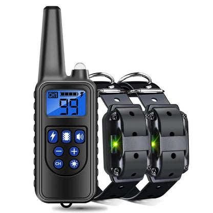 800m Digital Dog Training Collar Waterproof Rechargeable Remote Control Pet with LCD Display for All Size Shock Vibration Sound - Annie Paw WearHome Dog AccessoriesAnnie Paw Wear