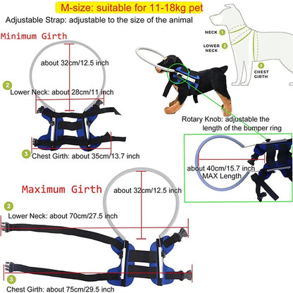 Blind Dogs Safe Harness with Anti Collision Ring Guiding Device - Annie Paw WearNursing & ReliefAnnie Paw Wear