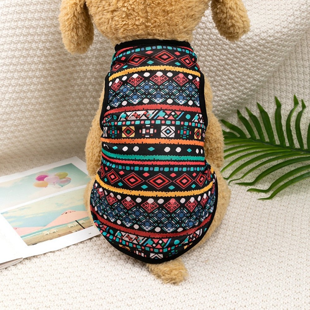 Bohemian Style Dogs T-shirt Soft Vest Pullover Pet - Annie Paw WearWinter OutwearAnniePaw Wear