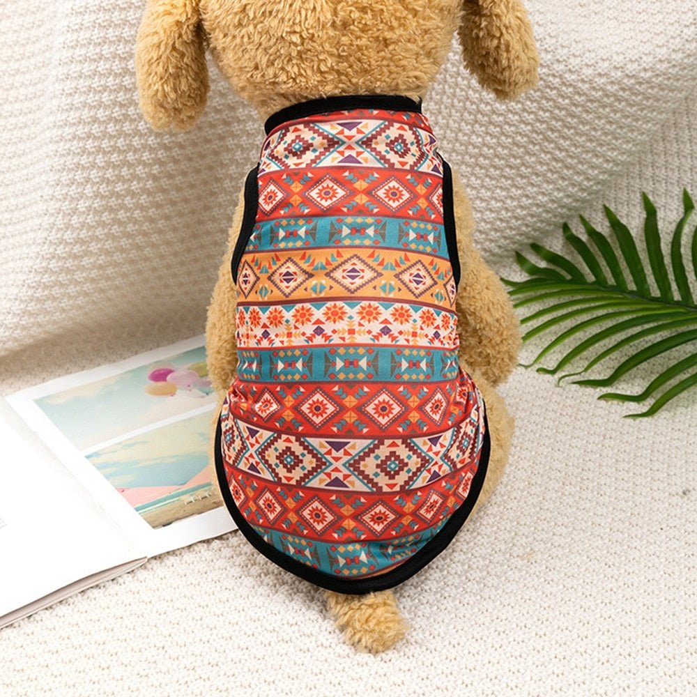 Bohemian Style Dogs T-shirt Soft Vest Pullover Pet - Annie Paw WearWinter OutwearAnniePaw Wear