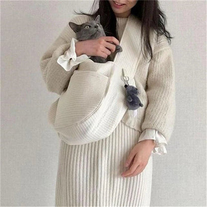 Cat Carrier Bags Puppy Handmade Small Pet Dog Outdoor Travel Handbag Canvas Single Shoulder Bag Tote Shoulder Bag Breathable - Annie Paw WearOutdoor AccessaryAnnie Paw Wear