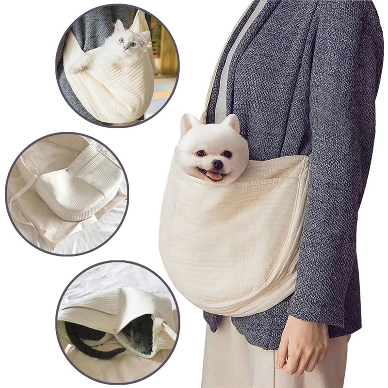 Cat Carrier Bags Puppy Handmade Small Pet Dog Outdoor Travel Handbag Canvas Single Shoulder Bag Tote Shoulder Bag Breathable - Annie Paw WearOutdoor AccessaryAnnie Paw Wear