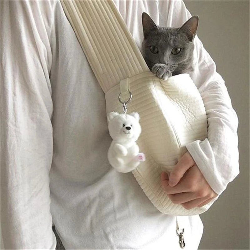 Cat Carrier Bags Puppy Handmade Small Pet Dog Outdoor Travel Handbag Canvas Single Shoulder Bag Tote Shoulder Bag Breathable - Annie Paw WearOutdoor AccessaryAnnie Paw Wear