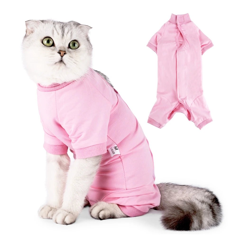 Cat Clothes Cat Retrieve After Surgery Wound Anti-mite Surgical Recovery Jumpsuit - Annie Paw WearNursing & ReliefAnnie Paw Wear