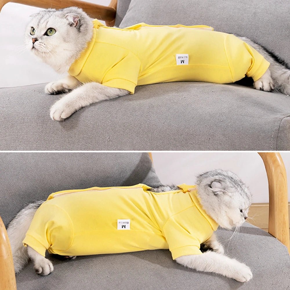 Cat Clothes Cat Retrieve After Surgery Wound Anti-mite Surgical Recovery Jumpsuit - Annie Paw WearNursing & ReliefAnnie Paw Wear