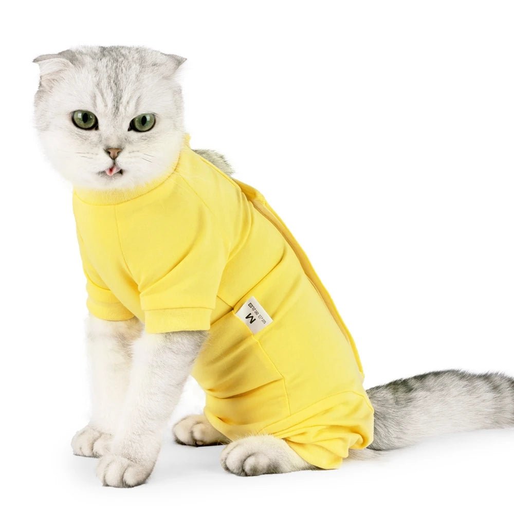 Cat Clothes Cat Retrieve After Surgery Wound Anti-mite Surgical Recovery Jumpsuit - Annie Paw WearNursing & ReliefAnnie Paw Wear