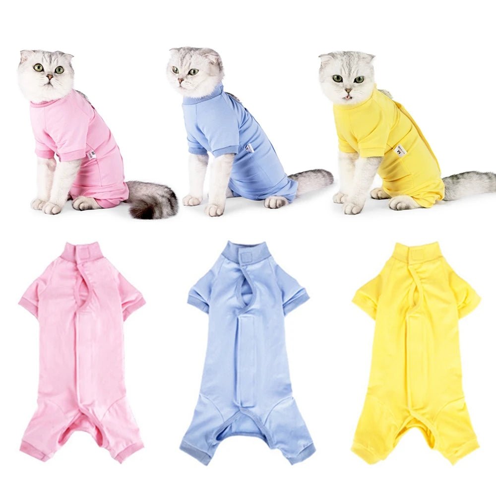 Cat Clothes Cat Retrieve After Surgery Wound Anti-mite Surgical Recovery Jumpsuit - Annie Paw WearNursing & ReliefAnnie Paw Wear