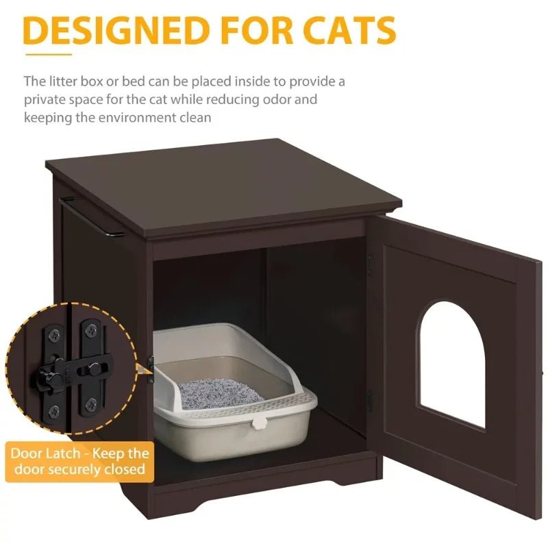 Chic Hideaway Cat Litter Station: Dual-Purpose Side Table and Litter Box Enclosure - Annie Paw WearfurnitureAnnie Paw Wear