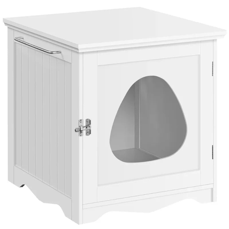 Chic Hideaway Cat Litter Station: Dual-Purpose Side Table and Litter Box Enclosure - Annie Paw WearfurnitureAnnie Paw Wear