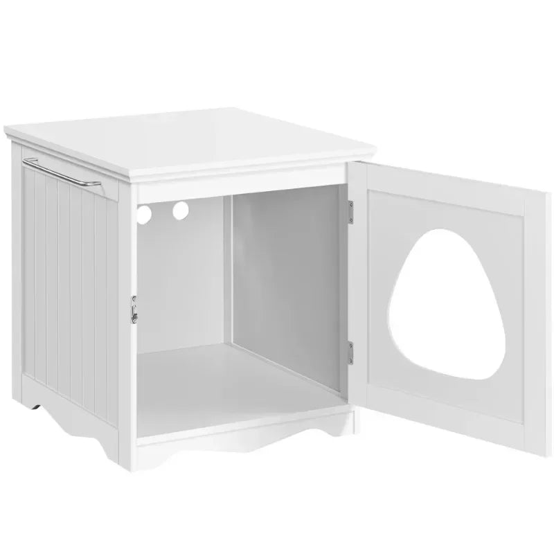 Chic Hideaway Cat Litter Station: Dual-Purpose Side Table and Litter Box Enclosure - Annie Paw WearfurnitureAnnie Paw Wear