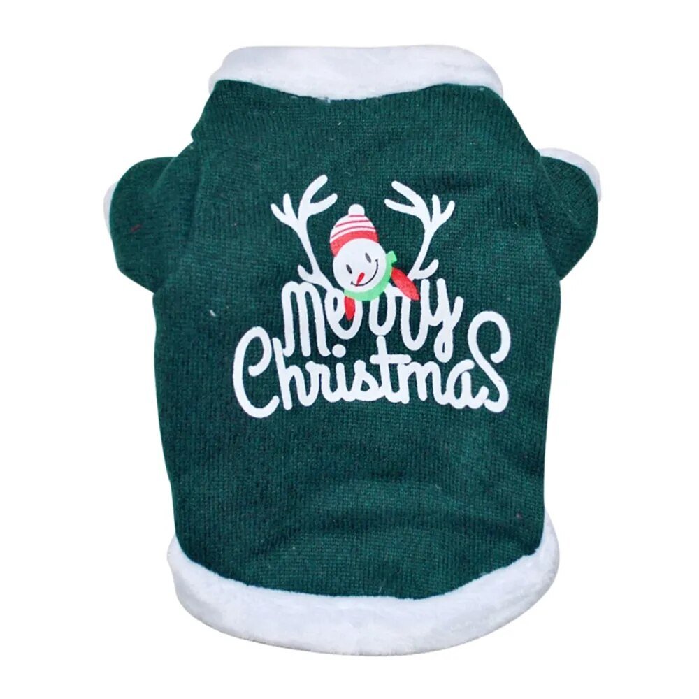 Christmas Dog Clothes Winter Warm Pet Dog Vest Shirt Puppy Clothing Hoodies For Small Medium Dogs Puppy Yorkshire Outfit - Annie Paw WearcostumesAnniePaw Wear