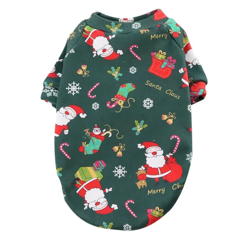 Christmas Dog Sweatershirt Soft Velvet Warm Breathable Outfit for Small to Medium Dogs and Cats - Annie Paw WearcostumesAnniePaw Wear