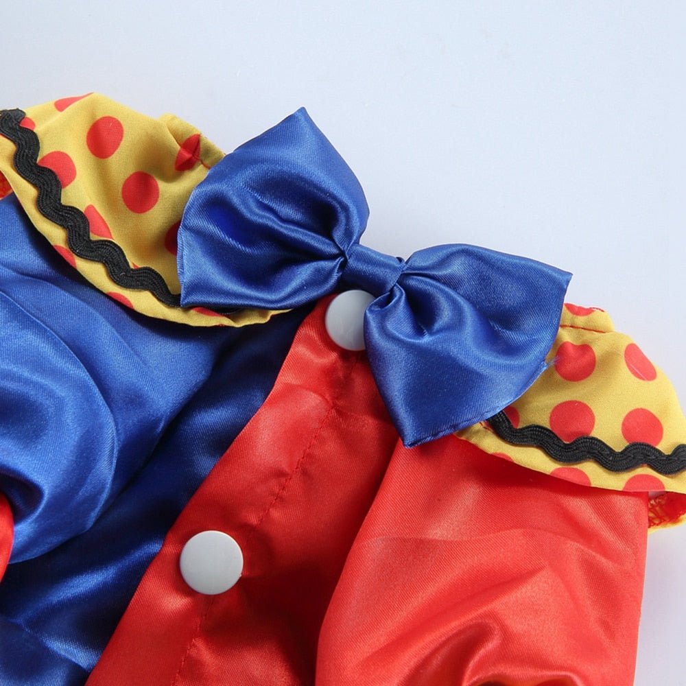 Clown Cosplay Pet Costume: Halloween Outfit for Small Dogs Cats Chihuahua Puppy Clothing and Accessories - Annie Paw WearcostumesAnniePaw Wear