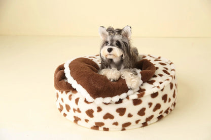 Coffee / Pink Barbie Heart Pattern with Pillow Four Seasons Universal Large Dog & Cat Bed Perfect for Multi-Dog and Large Dog Families Comfortable & Washable - Annie Paw WearHome Dog AccessoriesAnnie Paw Wear