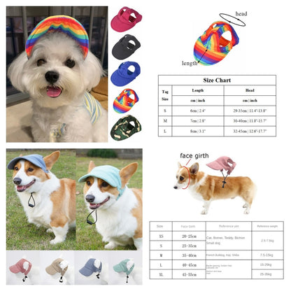 Cute Dog Sunscreen Cap: Wear-resistant Summer Baseball Hat for Puppy Sun Protection - Annie Paw WearWear AccessoriesAnniePaw Wear