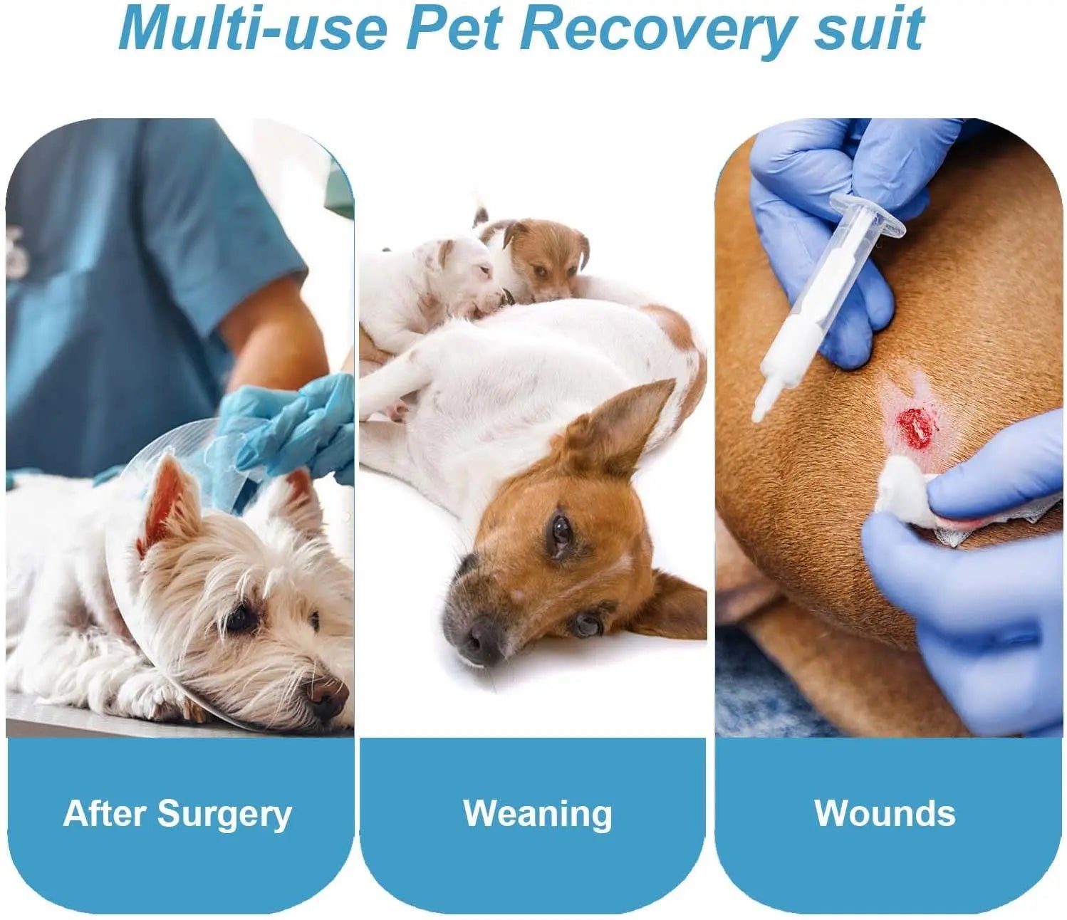 Dog After Surgery Surgical Recovery Suit Abdominal Wounds Neutering Onesies Long Sleeve - Annie Paw WearNursing & ReliefAnnie Paw Wear