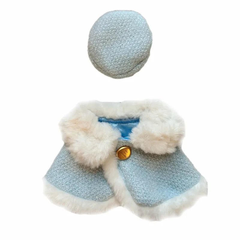 Dog Autumn Winter Rabbit Fur Cloak Coat Pet Cherry Bichons MalteseTeddy Small Dog Cloak Dog Hat Cute Set Designer Dog Clothes - Annie Paw WearWinter OutwearAnniePaw Wear