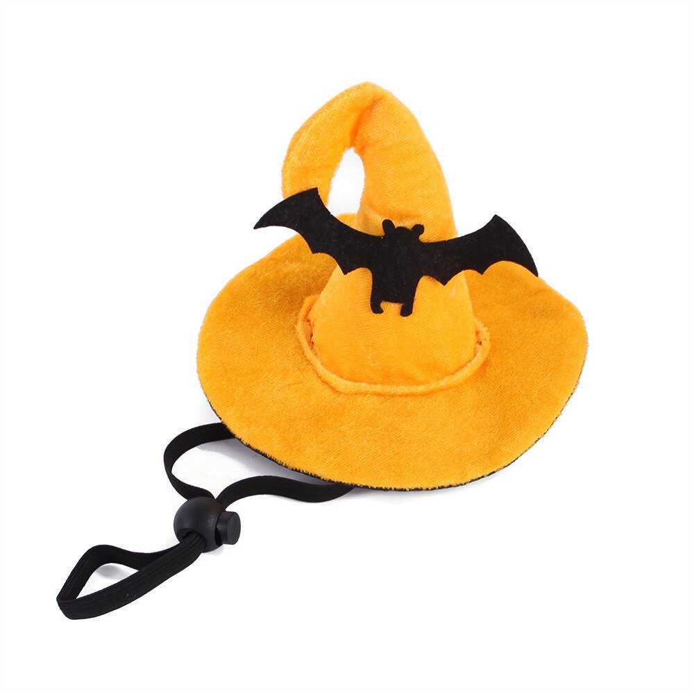 Dog Cat Halloween Witch Hat Pumpkin Smile Costume Photo Prop Party Headwear - Annie Paw WearcostumesAnniePaw Wear