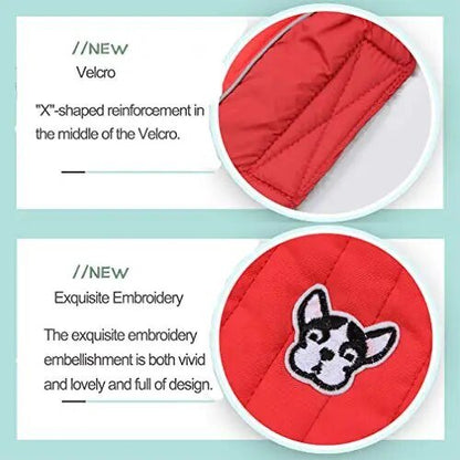 Dog Coat with Warm Detachable Hat Dog Thick Jacket Hoodie Reflective Sweater Clothing Outfits - Annie Paw WearWinter OutwearAnniePaw Wear