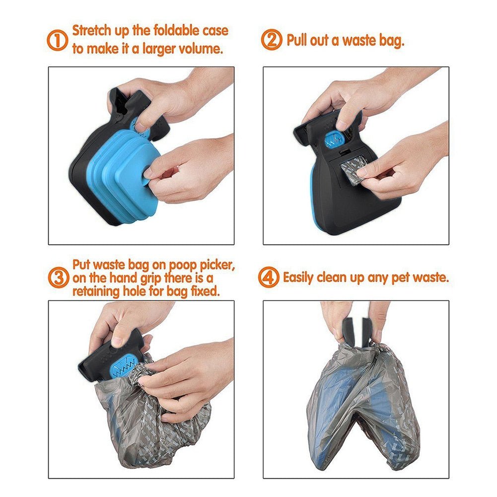 Dog Foldable Pooper Scooper With 1 Roll Decomposable bags - Annie Paw WearOutdoor AccessaryAnniePaw Wear