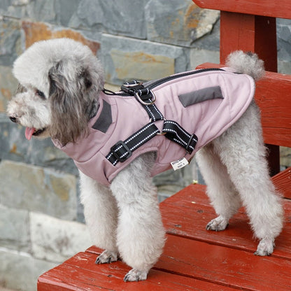 Dog Jacket with Harness Winter Warm Waterproof Coat for Small Large Dogs Chihuahua French Bulldog Outfits - Annie Paw WearWinter OutwearAnniePaw Wear