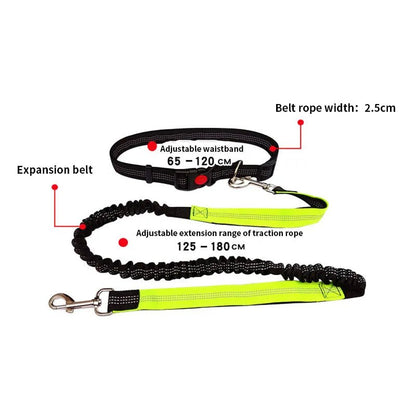 Dog Leash Nylon Hand Freely Dogs Harness Collar Jogging Running Lead Adjustable Waist Leashes Traction Belt Rope Pet Products - Annie Paw WearCollar & LeashAnniePaw Wear