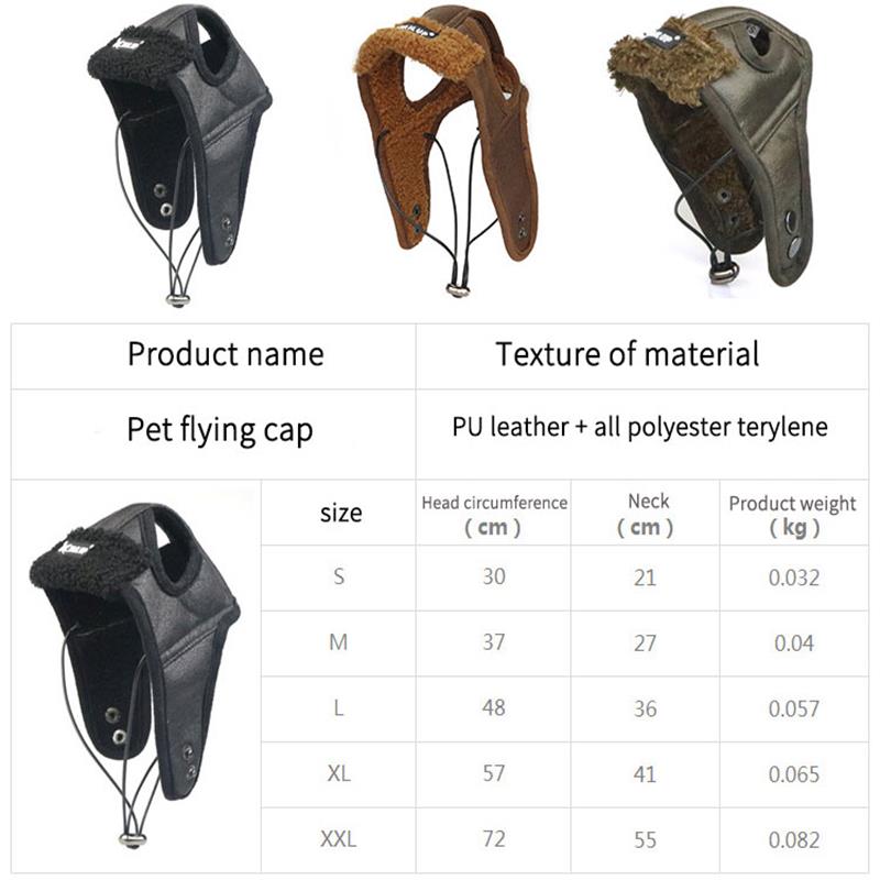 Dog Pilot Leather Winter Cap Cosplay Accessories Cute Headgears Windproof Hat for Cat Puppy - Annie Paw WearWinter OutwearAnniePaw Wear