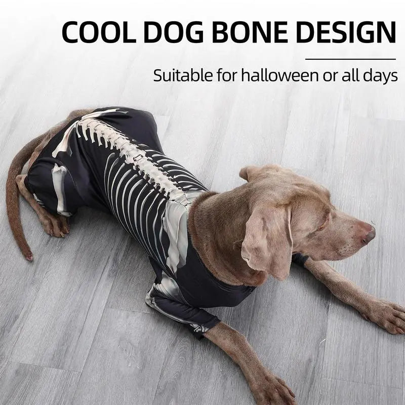 Dog top skeleton costume