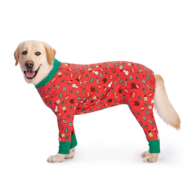 Dog Soft Cozy Jumpsuit Anti lick Recovery Suit Full Covered Belly Pajamas for Medium Large Dogs - Annie Paw WearHome Dog WearAnniePaw Wear