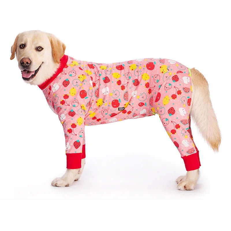 Dog Soft Cozy Jumpsuit Anti lick Recovery Suit Full Covered Belly Pajamas for Medium Large Dogs - Annie Paw WearHome Dog WearAnniePaw Wear