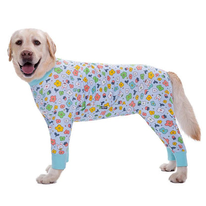 Dog Soft Cozy Jumpsuit Anti lick Recovery Suit Full Covered Belly Pajamas for Medium Large Dogs - Annie Paw WearHome Dog WearAnniePaw Wear