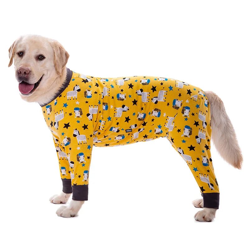 Dog Soft Cozy Jumpsuit Anti lick Recovery Suit Full Covered Belly Pajamas for Medium Large Dogs - Annie Paw WearHome Dog WearAnniePaw Wear