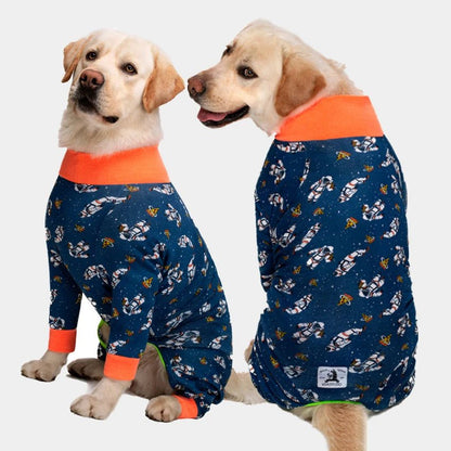 Dog Soft Cozy Jumpsuit Anti lick Recovery Suit Full Covered Belly Pajamas for Medium Large Dogs - Annie Paw WearHome Dog WearAnniePaw Wear