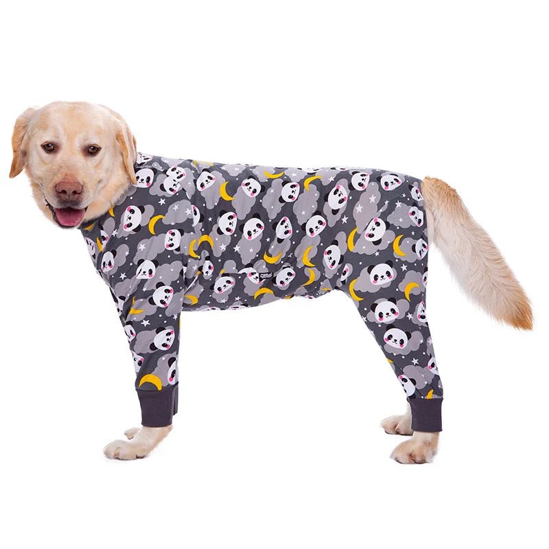 Dog Soft Cozy Jumpsuit Anti lick Recovery Suit Full Covered Belly Pajamas for Medium Large Dogs - Annie Paw WearHome Dog WearAnniePaw Wear