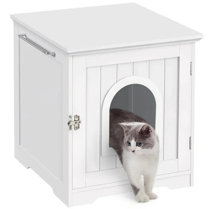 Espresso Elegance Cat Haven: Discreet Litter Box & Chic Side Table Combo - Annie Paw WearfurnitureAnnie Paw Wear