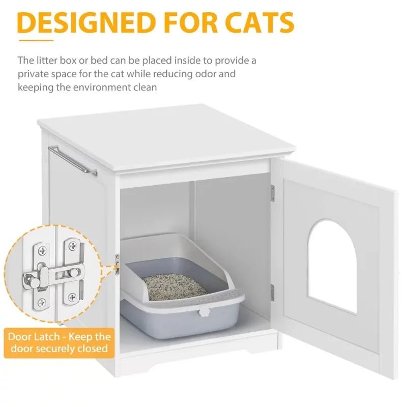 Espresso Elegance Cat Haven: Discreet Litter Box & Chic Side Table Combo - Annie Paw WearfurnitureAnnie Paw Wear