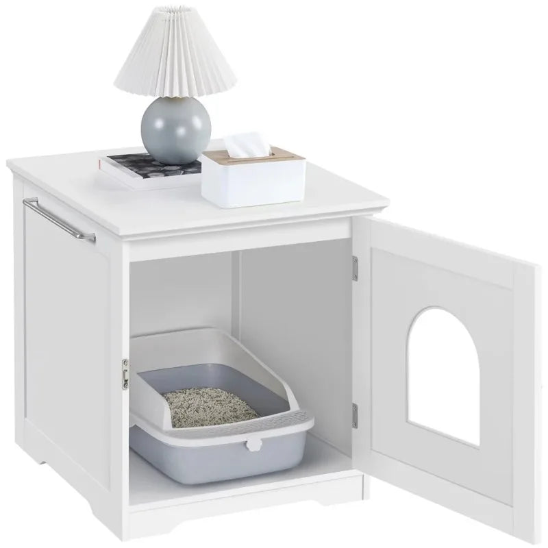 Espresso Elegance Cat Haven: Discreet Litter Box & Chic Side Table Combo - Annie Paw WearfurnitureAnnie Paw Wear