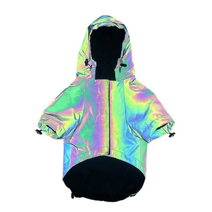 Fashion Flashing Dog Hoodie: Reflective Jacket Clothing for Small to Large Pets - Annie Paw WearRaincoatAnniePaw Wear