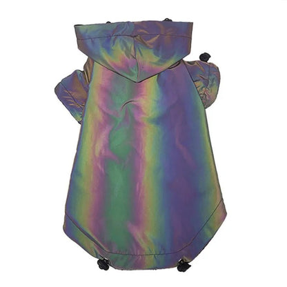 Fashion Flashing Dog Hoodie: Reflective Jacket Clothing for Small to Large Pets - Annie Paw WearRaincoatAnniePaw Wear