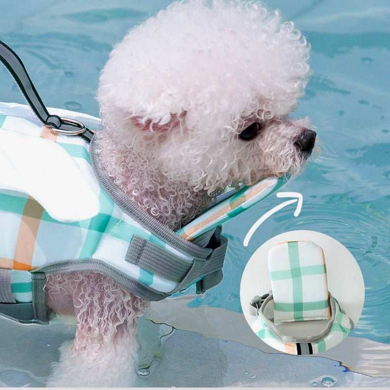 Flutter fly Checkered Pup Life Vest: Swimming Safety for All Sizes of Dogs - Annie Paw WearOutdoor WearAnniePaw Wear