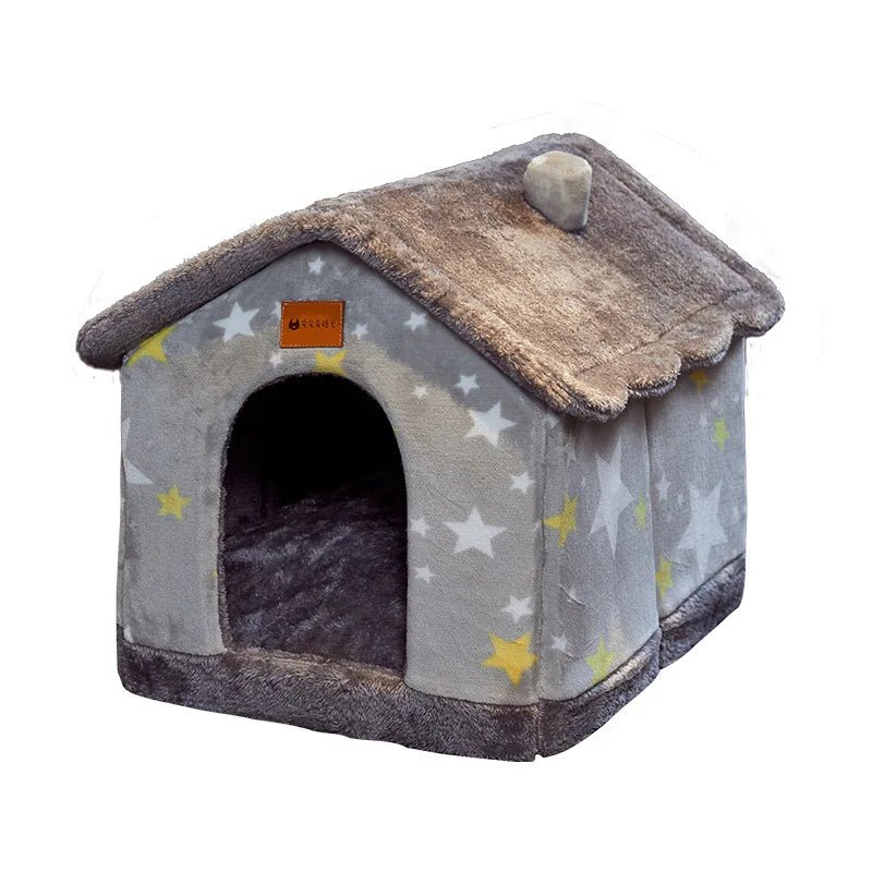 Foldable Dog House Pet Cat Bed Winter Dog Villa Sleep Kennel Removable Nest Warm Enclosed Cave Sofa Pets Supplies - Annie Paw WearHome Dog AccessoriesAnnie Paw Wear