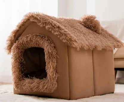 Foldable Dog House Pet Cat Bed Winter Dog Villa Sleep Kennel Removable Nest Warm Enclosed Cave Sofa Pets Supplies - Annie Paw WearHome Dog AccessoriesAnnie Paw Wear