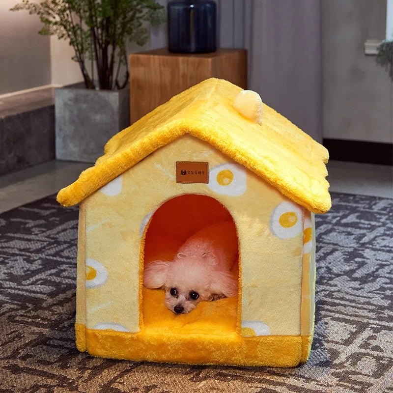 Foldable Dog House Pet Cat Bed Winter Dog Villa Sleep Kennel Removable Nest Warm Enclosed Cave Sofa Pets Supplies - Annie Paw WearHome Dog AccessoriesAnnie Paw Wear