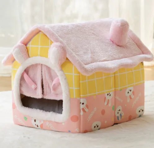 Foldable Dog House Pet Cat Bed Winter Dog Villa Sleep Kennel Removable Nest Warm Enclosed Cave Sofa Pets Supplies - Annie Paw WearHome Dog AccessoriesAnnie Paw Wear