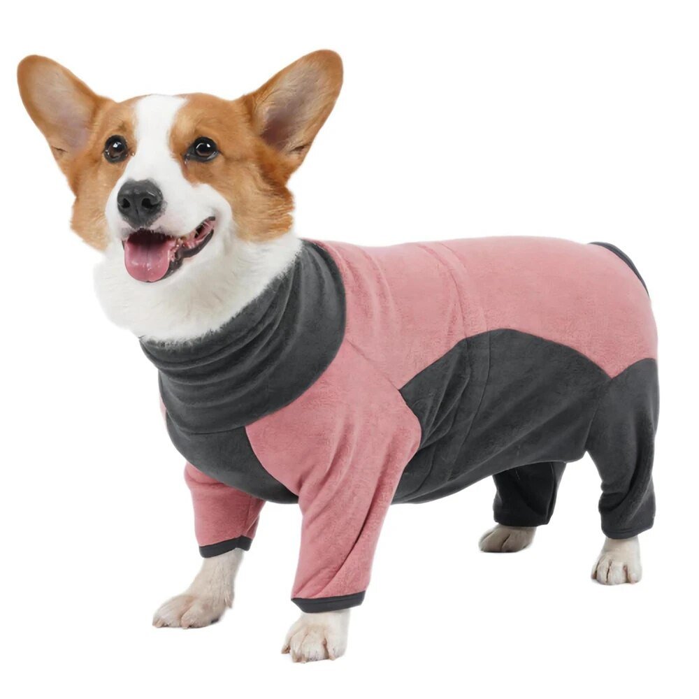 Four Legs Post-Surgery Dog Suit Fleece Pajamas Anti-lick - Annie Paw WearHome Dog WearAnniePaw Wear