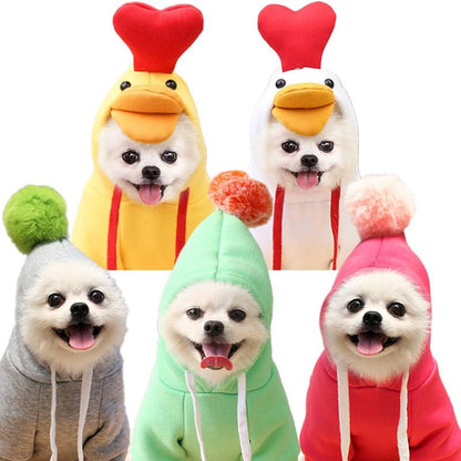 Fruit-Themed Warm Fleece Hoodie: Cute Dog Coat for Small Breeds - Annie Paw WearcostumesAnniePaw Wear