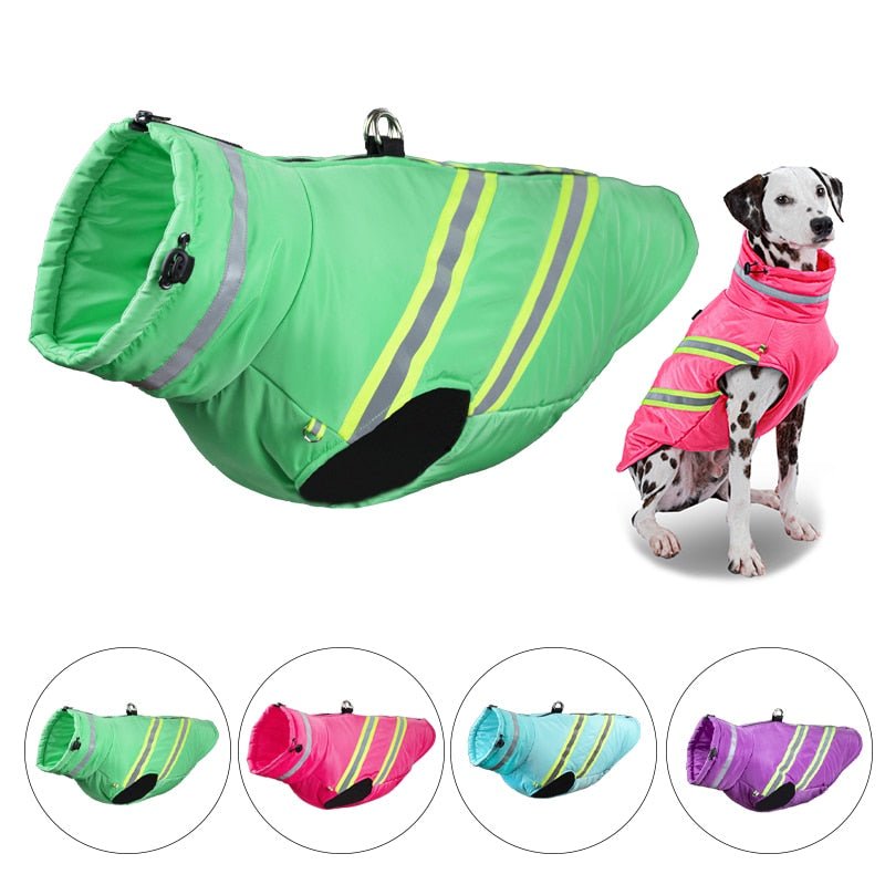 Glacier Canine Reflective Crown:Windproof Waterproof Vest Warm Harness Coat - Annie Paw WearWinter OutwearAnniePaw Wear