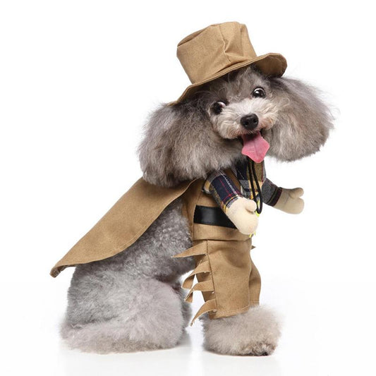 Halloween Dog Panda and Cowboy Costumes: Adjustable Cosplay Dress Up for Pets - Annie Paw WearoutwearAnniePaw Wear