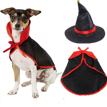 Halloween Pet Cape and Hat: Cosplay Cloak Costume for Christmas Suitable for Chihuahua and Small Dogs - Annie Paw WearcostumesAnniePaw Wear