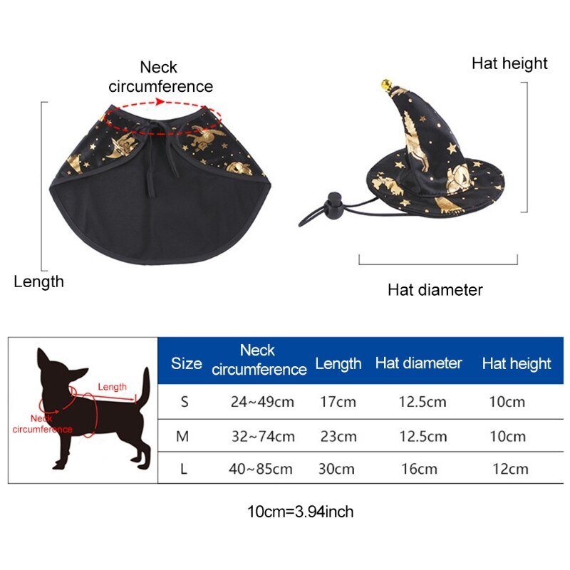 Halloween Pet Cape and Hat: Cosplay Cloak Costume for Christmas Suitable for Chihuahua and Small Dogs - Annie Paw WearcostumesAnniePaw Wear